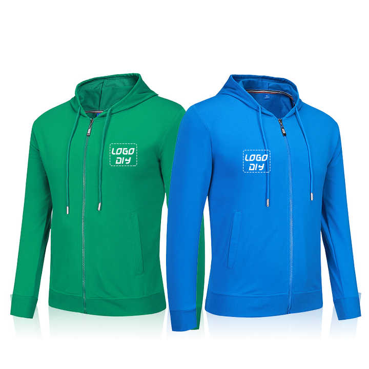 High Quality 100% Cotton Pullover Sweatshirt Wholesale Men Custom Printing Embroidery Hoodie With Zipper